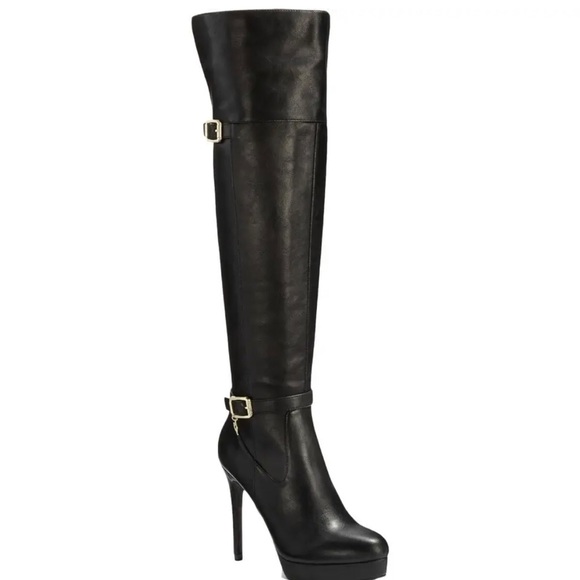 Thalia Sodi Womens Carulap Black Over-The-Knee Boots 8 Wide - Picture 1 of 7
